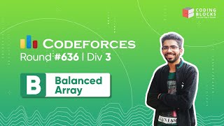 Codeforces Round 636 1343 B  Balanced Array  Competitive Coding  Coding Blocks [upl. by Anelliw721]