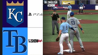 IN ENGLISH  KANSAS CITY ROYALS  TAMPA BAY RAYS  MLB THE SHOW 24 [upl. by Jenkins646]