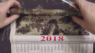 ASMR Whisper  Taiwan Scroll Calendar Show amp Tell w Pointer [upl. by Luwana954]