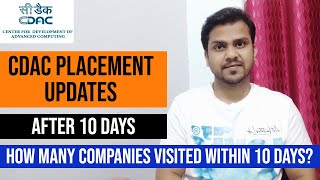 Companies visited CDAC within 10 Days of Placement Session  CDAC Placement Updates  CDAC ACTS Pune [upl. by Annocahs]