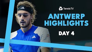 Tsitsipas Plays Seyboth Wild Lehecka Giron Baez amp Bergs Feature  Antwerp 2024 Day 4 Highlights [upl. by Ia941]