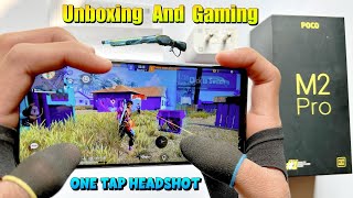 Poco M2 pro unboxing and free fire test with 3 finger handcam one tap headshot Snapdragon 720g chip [upl. by Ivo]