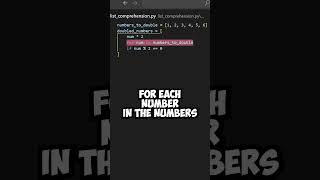List Comprehension in Python coding programming python shorts [upl. by Niwhsa303]