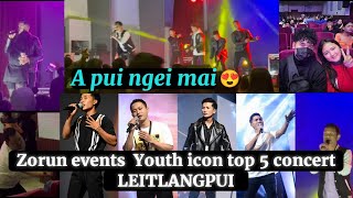 Youth icon top 5 concert  Saikuti hall  Pui rem rem khawp mai😍🤩271124 [upl. by Leugim824]