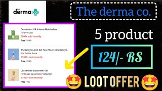 💥the derma co new loot offer in just rs 124 me 5 product on todays loot [upl. by Gibb]