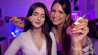 ASMR Real Person Pampering  Trying To Give My Friend Tingles edafoxxASMR  GermanDeutsch [upl. by Eyks231]