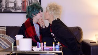 BNHA Cosplay  Chapstick challenge  BakuDeku [upl. by Aisyram]