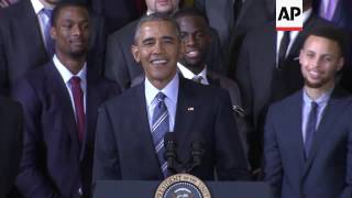 Obama Honors NBA Champs Golden State Warriors [upl. by Puna]