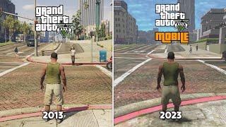 GTA V Android vs GTA V PC  Physics and Details Comparison [upl. by Aicatsan920]