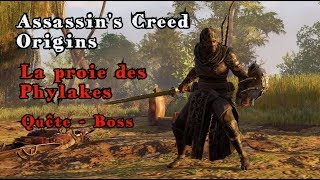 Assassins Creed Origins  La Proie des Phylakes  Quête Boss PS4 [upl. by Bertila608]