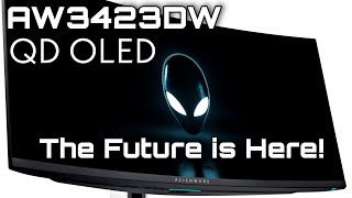 Alienware AW3423DW QD OLED Monitor CES New in 2022 [upl. by Ameg925]