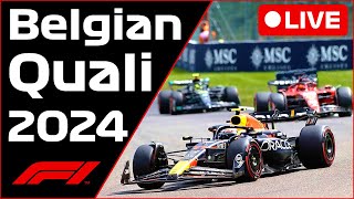 🔴F1 LIVE  Belgian Spa GP QUALI  HEAVY RAIN  Commentary  Live Timing [upl. by Latreshia366]