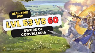 Sword of Convallaria LIVE PvP lvl 53 vs 60 [upl. by Eslehc]