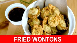 Fried wonton recipe with pork and shrimp filling [upl. by Gneh]