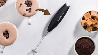 Peach Street Handheld Milk Frother Review  The Perfect Froth in Seconds [upl. by Azne]