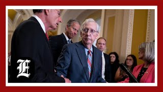 Mitch McConnell freezes and struggles to speak in second incident this summer [upl. by Caras]