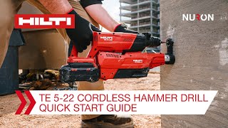 Hilti Nuron TE 522 Cordless Long Body Hammer Drill  Quick Start Guide [upl. by Willdon]