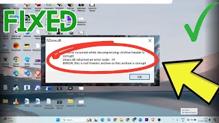 How to Fix unarcdll returned an error code 14  1 [upl. by Einahteb]