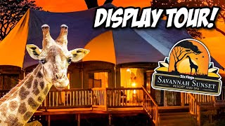 A Look Inside The NEW Savannah Sunset Resort  Six Flags Great Adventure [upl. by Nelie781]