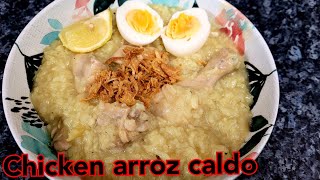 Easy lugaw recipeChicken Arroz Caldo [upl. by Esinev]