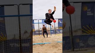 Crazy Beach handball Trickshot 🎯🫣 handball håndbold beachhandball [upl. by Anitsyrc]