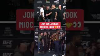 Jon shook Stipe’s hand at the weighin 👀 UFC309 [upl. by Alison]