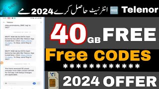 Telenor free internet 2024  Telenor Free Internet codes 2024  Telenor free mints codes [upl. by Cathie]