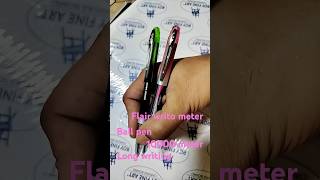 flair writometer Ball pen 🖊️ vs writometer gel pen flairpenindiatopballpen viralvideo shorts [upl. by Lemahs]