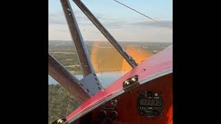 Pilots view flying a WW1 biplane replica shorts aviation flying pilot funflight learningtofly [upl. by Hnao]