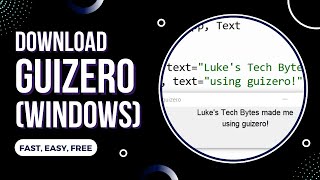 How to download Guizero on Windows – FAST FREE and EASY [upl. by Defant]