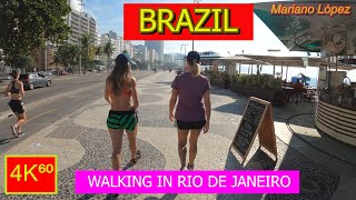 4Kâ¶â°  ðŸ‘‰ COPACABANA BOARDWALK amp ITS BEACH â˜€ï¸  Rio de Janeiro  BRAZIL  Travel  VLOG ðŸŒŸ [upl. by Aelyak]