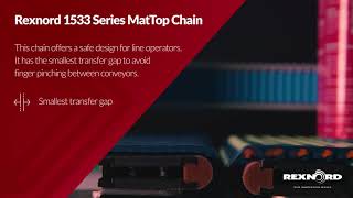 Rexnord 1533 Series MatTop Chain with a Safe Design [upl. by Annasoh976]