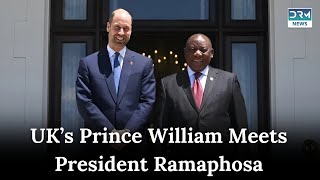 Prince William Meets South African President Ramaphosa Ahead of Earthshot Prize  AC1G [upl. by Natalina]