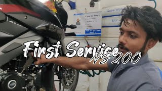 Bajaj Pulsar NS 200 2023 model first service  Dwala Chyor [upl. by Klaus365]