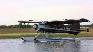 HD Beautiful Dehavilland DHC2MK1 Beaver On Floats Takeoff CSU3 [upl. by Llennaj]