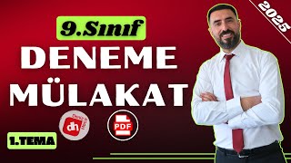 DENEME ve MÜLAKAT Nedir Özellikleri Nelerdir  9Sınıf 1Tema Sözün İnceliğİ  Deniz Hoca PDF📝 [upl. by Atinet]