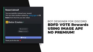 NEW Vote Rewards System using API  Bot Designer For Discord Guide  Berk [upl. by Teuton]