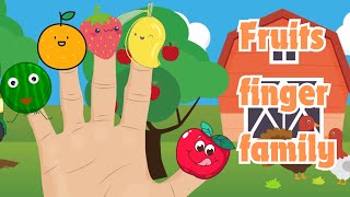 Fruits finger family 🎶  English learning songs for kids  cartoon video [upl. by Chapel]