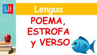 POEMA ESTROFA Y VERSO para niños ✔👩‍🏫 PRIMARIA [upl. by Ayoras]