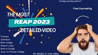 Reap 2023 detailed video  rank vs college  free guidance  must watch [upl. by Christiansen]