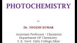 Photochemistry  Actinometry [upl. by Anelehs]