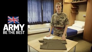 How to fold T shirts  Squared Away  Army Jobs [upl. by Ahtabat]