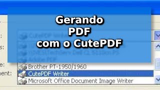 CutePDF o que é Baixando instalando usando Gerador de PDF [upl. by Morten]