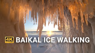 MUST SEE 😲 4K HDR 2024 Walking Tour on Baikal Lake Ice [upl. by Tedric]