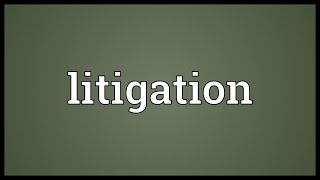 Litigation Meaning [upl. by Htiel]