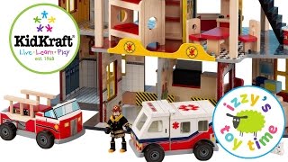 KidKraft Fire Station Playset with Hot Wheels and Fire Trucks  Toy Cars [upl. by Treblih129]