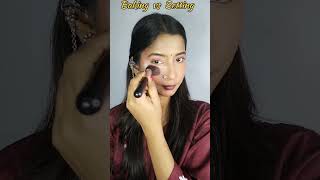 Baking vs Setting 😍😱 shortfeed beutyhack makeup treandinghacks shorts hack makuphacks viral [upl. by Cacilie]