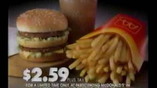 McDonalds Value Pack Commercial 1985 [upl. by Pepito]