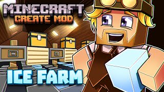 How to make a Create Mod Ice Farm in Minecraft  2000 Ice per hour [upl. by Maressa446]