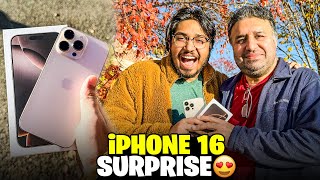 Surprising My Dad With An iPhone 16 Pro Max 😍  Papa Emotional Ho Gy 😩 [upl. by Kallick]